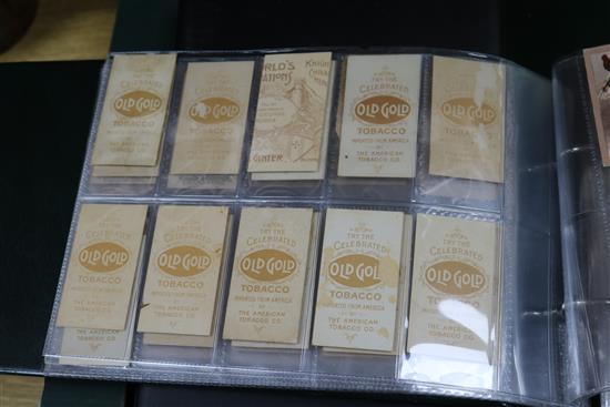 Five albums of USA cigarette cards, etc